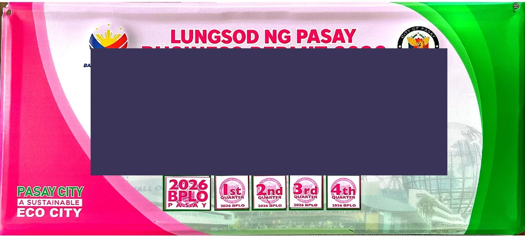 Pasay 营业许可展示牌 · 已脱敏文件